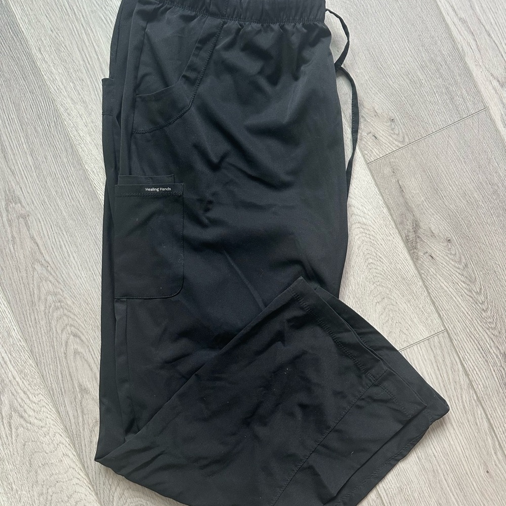 Healing Hands Black Scrub Pants